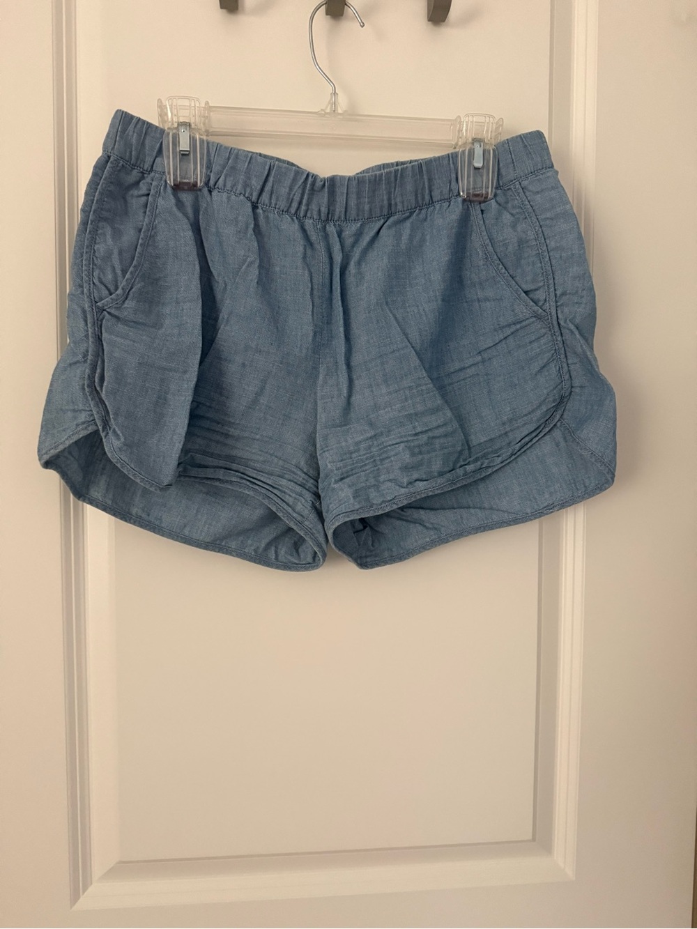 Madewell Light Blue Linen-Blend Shorts